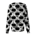 thumbnail image 5 of Domzest Womens Halloween Scrub Top Button Front Halloween Graphic Scrub Top Crew Neck Cute Nurse Working Uniform Dark Gray XL, 5 of 5