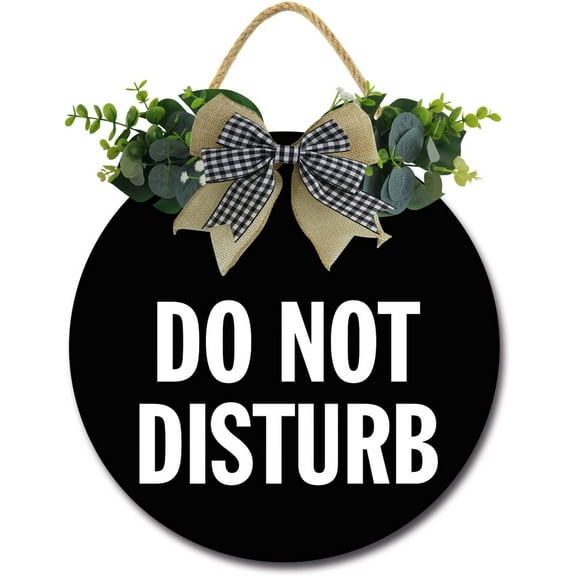 Eveokoki 12" Do Not Disturb Door Hanger Sign, Do Not Disturb Sign & Wooden Door Sign for Home, Offices, Clinics, Law Firms, Hotels