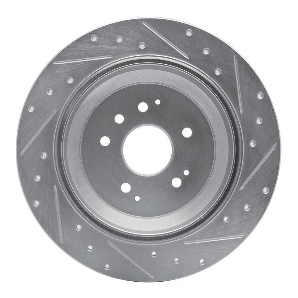 Dynamic Friction Company 631-58028L DFC Brake Rotor - Drilled And Slotted - Silver