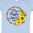 thumbnail image 4 of Inktastic My Pops Loves Me with Sunflower Wreath Boys or Girls Baby Bodysuit, 4 of 5