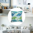 thumbnail image 4 of Crocodile Throw Pillow Cushion Cover, Cartoon Crocodiles Pattern Colorful Silhouette of Wildlife Animals, Decorative Square Accent Pillow Case, , Multicolor, 4 of 7