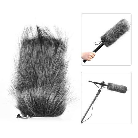Microphone Fur Windscreen Universal Professional Microphone Furry Windscreen Flexible Mount Fur Windshield for Rode VMGO Video Mic GO, VideoMic Pro, Micro for TAKSTAR SGC-598 598 for Sony EMC965 NV1 XM1 CG60, ect ()