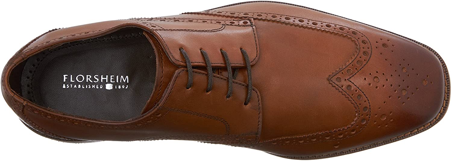 Mens Castellano Wing Leather Wing Tip Derby Shoes - image 5 of 8