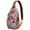 Rose-gold, variant on Decorative Paisley Print Crossbody Bag - Mandala Inspired Shoulder Backpack - Travel-Ready for Hikers, Bikers, Commuters