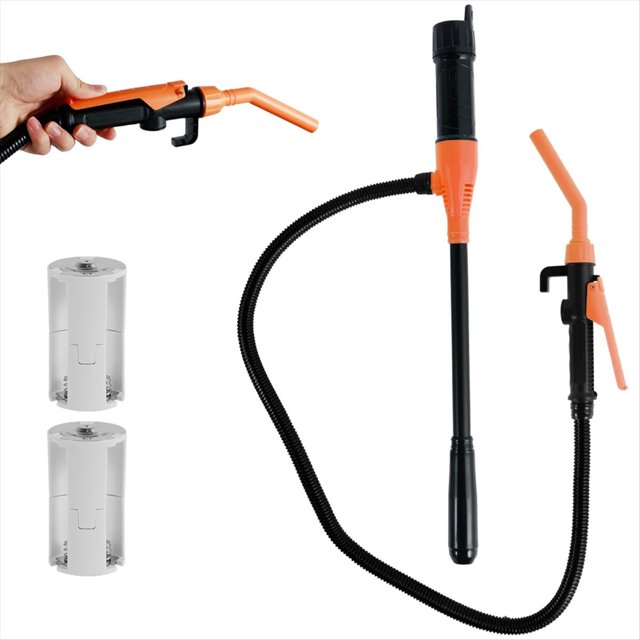 Bomba de Transferencia de Líquido Bomba de Transferencia con Boquilla de Control de Flujo Bomba de Transferencia de Combustible Eficiente Portátil de 2,4 Galones Naranja