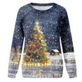 thumbnail image 6 of Fznquz Plus Size Blouses for Women Graphic Oversized Christmas Tops Multicolor Casual Trendy Long Sleeve Woman Shirts, 6 of 7