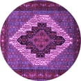 thumbnail image 1 of Ahgly Company Indoor Round Persian Purple Traditional Area Rugs, 5' Round, 1 of 4