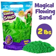 Kinetic Sand, The Original Moldable Sensory Play Sand Toys For Kids, Green, 2 lb. Resealable Bag, Ages 3+