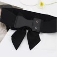 thumbnail image 5 of Women Big Bow Elastic Waist Belt, Stretchy Wide Waist‑band Decorative Sash for Dress, Coat and Down Jacket, 5 of 6