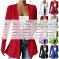 thumbnail image 4 of Uootdi Women's Collarless Single Button Blazer Long Sleeve Work Cardigan Open Front Corduroy Jackets Slim Fit Business Casual Women Top, 4 of 7