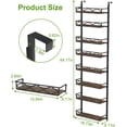 thumbnail image 2 of Over The Door Pantry Organizer, 8-Tier Wood & Metal Storage Rack with Adjustable Baskets for Kitchen Cabinet Door, 2 of 6