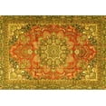 thumbnail image 1 of Ahgly Company Machine Washable Indoor Rectangle Medallion Yellow Traditional Area Rugs, 3' x 5', 1 of 4