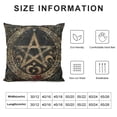 thumbnail image 5 of Nawypu  Gold Triple Moon Goddess Wiccan Pentagram Throw Pillow Case Cushion Cover Couch Sofa Decorative Square, 5 of 5