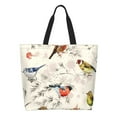 thumbnail image 2 of Bingfone Canvas Tote Bag for Women with Inner Pocket Aesthetic Cute Shopping Tote Bags Reusable Grocery Bags-Little Birds, 2 of 9