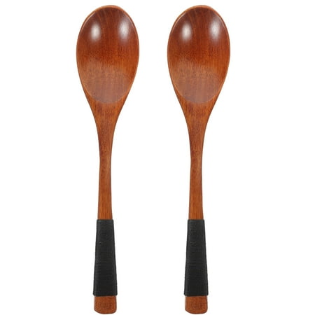 

YARNOW 2pcs Honey Spoon Soup Reusable Wood Coffee Stirrer Soup Stirring Wooden Soup for Gift