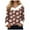 Brick Red, variant on Christmas Shirt Women Sexy Plush Fur Trim Vneck Xmas Top Holiday Party Blouses Long Sleeve Pullover Christmas Costume (Watermelon Red, L)