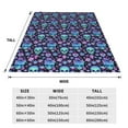 thumbnail image 3 of Salouo Funny Skull Flower Print Bed Blankets,Flannel Blanket Comfortable Air Conditioning Blanket Lightweight Blanket for Sofa Bed Travel & Couch -40"x30", 3 of 8