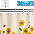 thumbnail image 3 of Gelasgo Sunflower Field Shower Curtain Polyester Fabric Waterproof Bathroom Curtains 72x72 Inch Ladybug Butterfly Floral Decor, 3 of 5