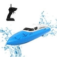 thumbnail image 1 of TIMIFIS Rc Speedboat Télécommande Speedboats Sans Fil Longue Durée Haute Vitesse 2,4 g Rechargeable Speedboat Eau Télécommande Jouet, Course Haute Vitesse Yacht Télécommandé Éducation, 1 of 8