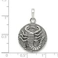 thumbnail image 3 of FJC Finejewelers Sterling Silver Polished Antique Finish Scorpio Horoscope Pendant Necklace - Chain Included, 3 of 4