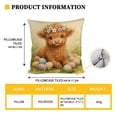 thumbnail image 2 of Easter Doodle Pillowcase for Kids – 18x18in Soft Polyester Cushion Cover, Hidden Zipper, DIY Holiday Decoration, Gift for Children, Indoor & Outdoor Use, 2 of 5
