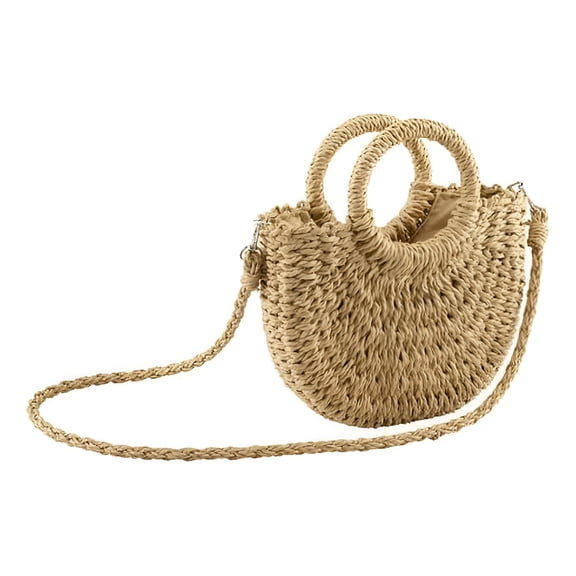 GASTROPOD Women Straw Handbag Summer Beach Rattan Tote Bag Crossbody Shoulder Top Handle Handbag Handmade Purse Clutch Bag