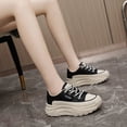 thumbnail image 3 of Zapatos sencillos de mujer, estilo coreano, transpirables, con plataforma elevada, informales, para deportes de otoño, zapatos de tabla, zapatos para estudiantes, 3 of 5