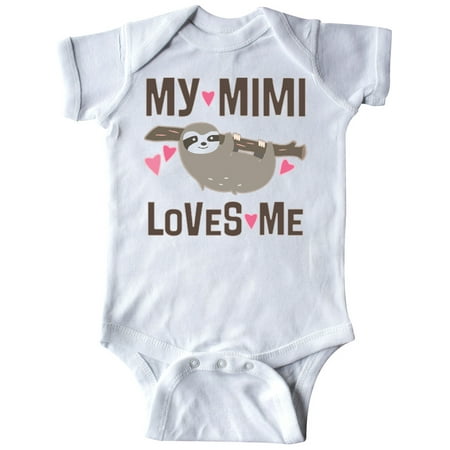

Inktastic My Mimi Loves Me Sloth Gift Baby Girl Bodysuit