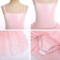 thumbnail image 5 of FYMNSI Little Girls Skirted Leotard Sparkly Sequin Camisole Ballet Tutu Dress Ballerina Dress Up Dance Outfit Gymnastics Costume for Kids Dancewear Stage Performance 5-6 Years Pink, 5 of 10
