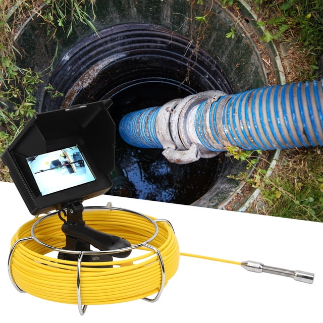 Industrial Pipe Sewer Inspection Camera 5in IP68 Waterproof with 8 LED Light for Homeowners Pipe Repairers