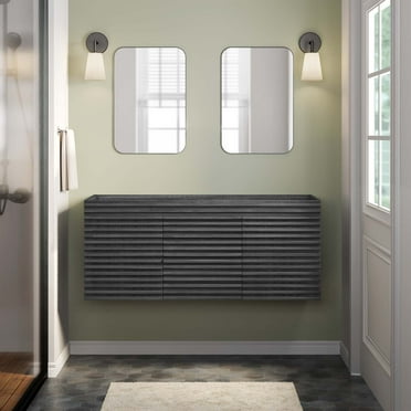 Modway Render 48" Double Sink Compatible (Not Included) Bathroom Vanity Cabinet in Charcoal