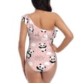 thumbnail image 5 of Easygdp Panda Women's One Shoulder Ruffle Monokini Bathing Suits with Removable Chest Pad, Quick Drying - Medium, 5 of 8