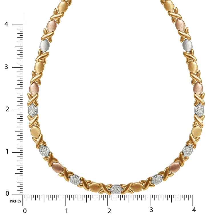 Zoe Chicco 14K Gold Quad Necklace with Four Prong-Set Diamonds