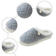 thumbnail image 5 of Womens House Slippers Plush Warm Comfy Memory Foam Winter Slip on Home Shoes Indoor Outdoor Nonslip Fuzzy Slides Grey 8, 5 of 5