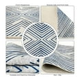 thumbnail image 3 of Alfa Rich 4x6 Area Rugs, Ultra-Thin Geometric Grey Blue Rug, Non-Slip Machine Washable, Easy Clean, Pet Friendly Rugs, 3 of 6