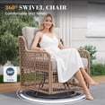 thumbnail image 2 of UDPATIO Patio Conversation Set, Rattan Wicker Furniture, 6 Piece Outdoor Sectional Set with Coffee Table & All-Weather Wicker, Beige, 2 of 9