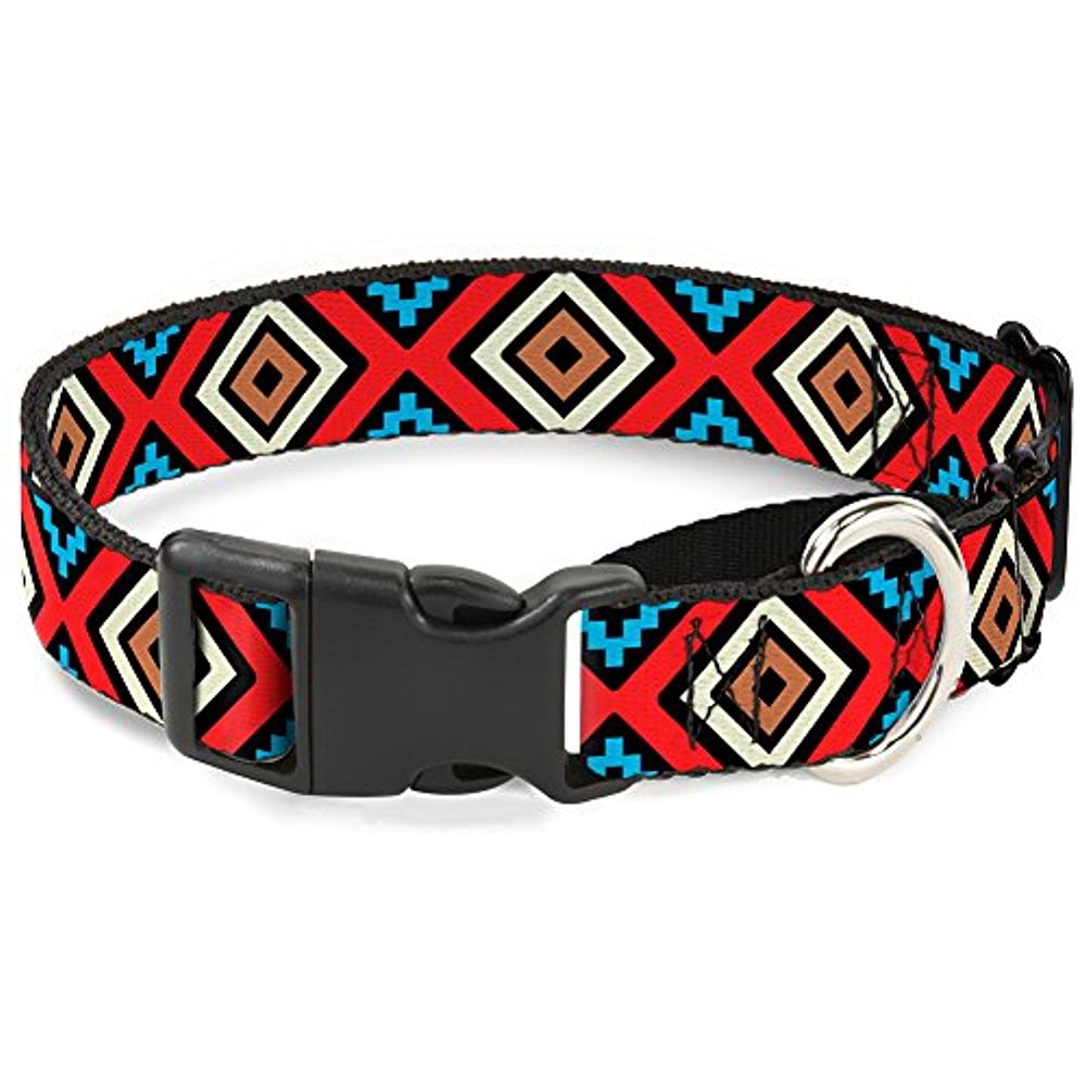 buckle-down geometric1 black red tan brown baby blue martingale dog collar