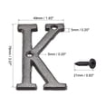 thumbnail image 2 of Unique Bargains 3 Inch Cast Iron House Letter Mailbox Address Sign Letter K, 2 of 5