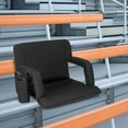 thumbnail image 2 of Costway 1 PCS Stadium Seat for Bleachers Bleacher Chair with 6 Adjustable Positions Back Support Black, 2 of 9