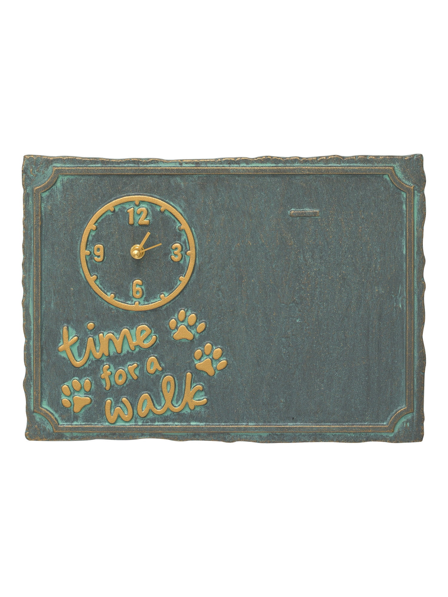 Whitehall Pet Photo Plaque Wall Clock Cast Aluminum Keepsake Time For