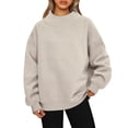 thumbnail image 2 of Basysin Womens Turtleneck Sweatshirt Oversized Pullover Pullover Casual Long Sleeve Tops Sweatshirts Workout Tops For Women, 2 of 6