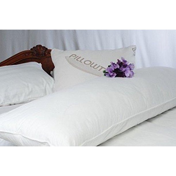 pillowtex white goose feather and down body pillow 20 x 60 Walmart