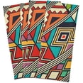 thumbnail image 6 of African Tribal Icon Tea Towels Set of 6 Colorful Kitchen Dish Cloth with Hanging Loop, 18"x28"Lint-Free Absorbent Towel for Kitchen Drying Wiping and Cleaning, 6 of 7