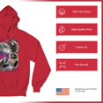 thumbnail image 6 of Racoons Howling at the Moon Sweatshirt Funny Galaxy Wildlife Universe Humor Weird Animal in Space Hoodie, 6 of 7