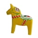 thumbnail image 4 of Adorno de escritorio de caballo Dala sueco de madera pintado a mano, animal tradicional nórdico Amarillo, 4 of 9