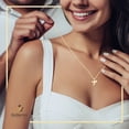 thumbnail image 4 of BEBERLINI Women Guardian Angel Pendant Necklace Set 14K Gold Filled Cuban Chain Jewelry 24", 4 of 7
