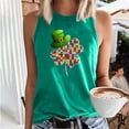thumbnail image 2 of Honeeladyy Discount Green Hat Day Shirt for Women Summer Irish Shamrock Print Graphic Tank Tops Crewneck Sleeveless Shirts Summer Festival Vest, 2 of 5