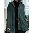 thumbnail image 4 of Chaqueta Informal de Holgada con Capucha y Larga para Mujer, Otoño e Invierno Verde S, 4 of 6