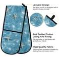 thumbnail image 4 of Dailycode Double Sided Oven Mitt with Loop Heat Resistant Kitchen Long Potholders 7" x 35" Starfish on Clear Water, 4 of 6
