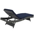 thumbnail image 3 of Hawthorne Collection Chaise Longue de Patio Réglable en Toile Bleu Marine, 3 of 5